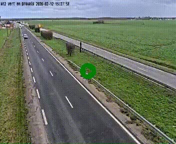 <h2>Webcam à hauteur de Vert-en-Drouais sur la N12, en périphérie de Dreux. Vue orientée vers Alençon</h2>