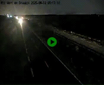 Webcam à hauteur de Vert-en-Drouais sur la N12, en périphérie de Dreux. Vue orientée vers Alençon