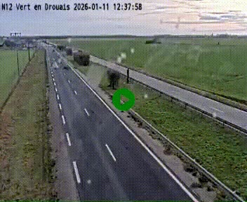 <h2>Webcam à hauteur de Vert-en-Drouais sur la N12, en périphérie de Dreux. Vue orientée vers Alençon</h2>