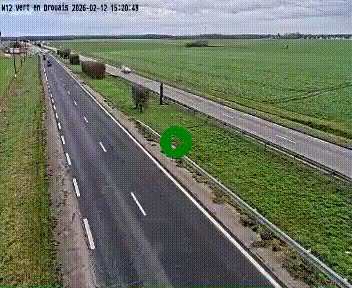 <h2>Webcam à hauteur de Vert-en-Drouais sur la N12, en périphérie de Dreux. Vue orientée vers Alençon</h2>