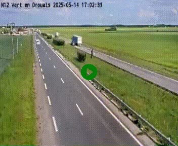 <h2>Webcam à hauteur de Vert-en-Drouais sur la N12, en périphérie de Dreux. Vue orientée vers Alençon</h2>