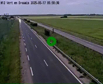 <h2>Webcam à hauteur de Vert-en-Drouais sur la N12, en périphérie de Dreux. Vue orientée vers Alençon</h2>