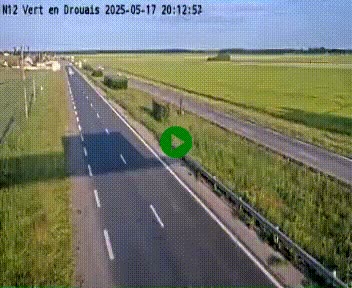 <h2>Webcam à hauteur de Vert-en-Drouais sur la N12, en périphérie de Dreux. Vue orientée vers Alençon</h2>