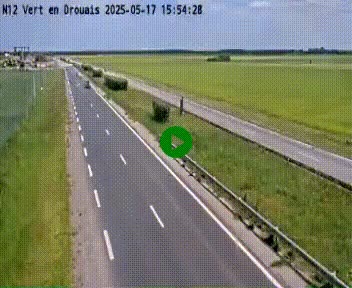 <h2>Webcam à hauteur de Vert-en-Drouais sur la N12, en périphérie de Dreux. Vue orientée vers Alençon</h2>