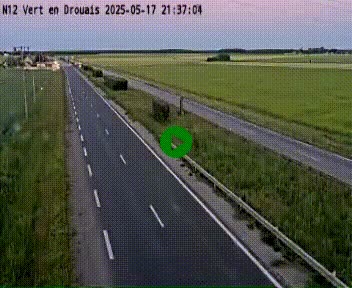 <h2>Webcam à hauteur de Vert-en-Drouais sur la N12, en périphérie de Dreux. Vue orientée vers Alençon</h2>