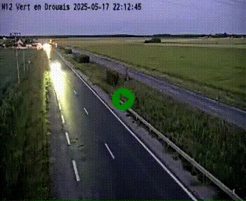 <h2>Webcam à hauteur de Vert-en-Drouais sur la N12, en périphérie de Dreux. Vue orientée vers Alençon</h2>