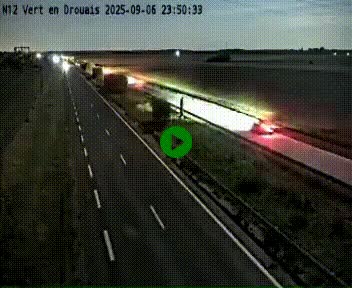Webcam à hauteur de Vert-en-Drouais sur la N12, en périphérie de Dreux. Vue orientée vers Alençon