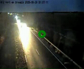 Webcam à hauteur de Vert-en-Drouais sur la N12, en périphérie de Dreux. Vue orientée vers Alençon