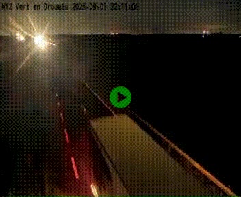 Webcam à hauteur de Vert-en-Drouais sur la N12, en périphérie de Dreux. Vue orientée vers Alençon