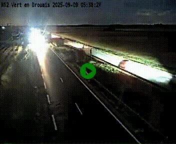 Webcam à hauteur de Vert-en-Drouais sur la N12, en périphérie de Dreux. Vue orientée vers Alençon