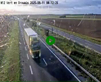 Webcam à hauteur de Vert-en-Drouais sur la N12, en périphérie de Dreux. Vue orientée vers Alençon