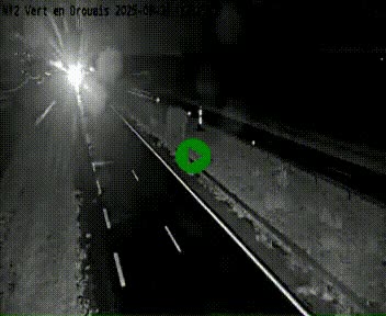 Webcam à hauteur de Vert-en-Drouais sur la N12, en périphérie de Dreux. Vue orientée vers Alençon