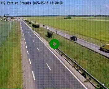 <h2>Webcam à hauteur de Vert-en-Drouais sur la N12, en périphérie de Dreux. Vue orientée vers Alençon</h2>