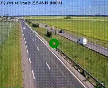<h2>Webcam à hauteur de Vert-en-Drouais sur la N12, en périphérie de Dreux. Vue orientée vers Alençon</h2>