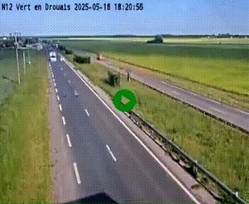 <h2>Webcam à hauteur de Vert-en-Drouais sur la N12, en périphérie de Dreux. Vue orientée vers Alençon</h2>