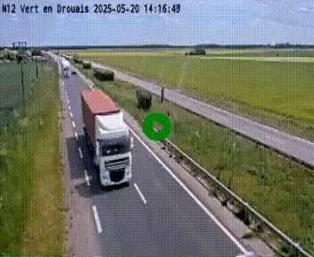 <h2>Webcam à hauteur de Vert-en-Drouais sur la N12, en périphérie de Dreux. Vue orientée vers Alençon</h2>