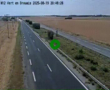 <h2>Webcam à hauteur de Vert-en-Drouais sur la N12, en périphérie de Dreux. Vue orientée vers Alençon</h2>