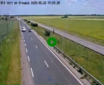 <h2>Webcam à hauteur de Vert-en-Drouais sur la N12, en périphérie de Dreux. Vue orientée vers Alençon</h2>