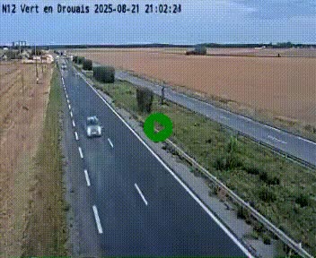 <h2>Webcam à hauteur de Vert-en-Drouais sur la N12, en périphérie de Dreux. Vue orientée vers Alençon</h2>