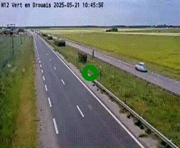 <h2>Webcam à hauteur de Vert-en-Drouais sur la N12, en périphérie de Dreux. Vue orientée vers Alençon</h2>