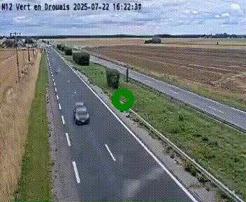 <h2>Webcam à hauteur de Vert-en-Drouais sur la N12, en périphérie de Dreux. Vue orientée vers Alençon</h2>