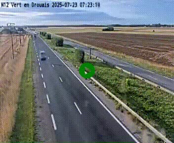 <h2>Webcam à hauteur de Vert-en-Drouais sur la N12, en périphérie de Dreux. Vue orientée vers Alençon</h2>