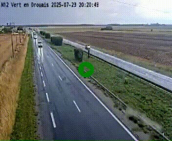 <h2>Webcam à hauteur de Vert-en-Drouais sur la N12, en périphérie de Dreux. Vue orientée vers Alençon</h2>