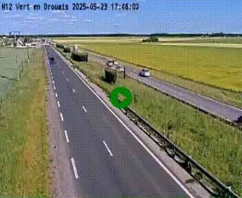 <h2>Webcam à hauteur de Vert-en-Drouais sur la N12, en périphérie de Dreux. Vue orientée vers Alençon</h2>