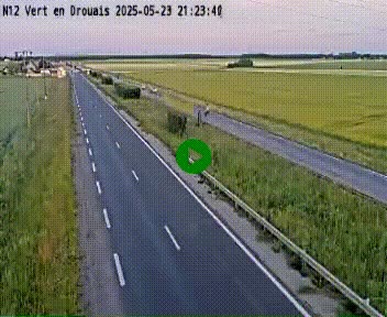 <h2>Webcam à hauteur de Vert-en-Drouais sur la N12, en périphérie de Dreux. Vue orientée vers Alençon</h2>