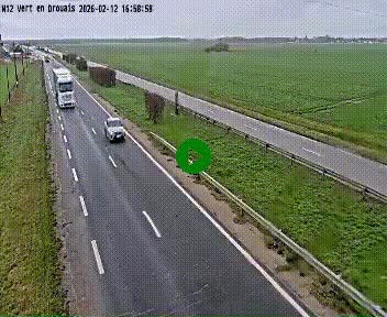 Webcam à hauteur de Vert-en-Drouais sur la N12, en périphérie de Dreux. Vue orientée vers Alençon