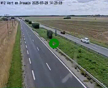 <h2>Webcam à hauteur de Vert-en-Drouais sur la N12, en périphérie de Dreux. Vue orientée vers Alençon</h2>