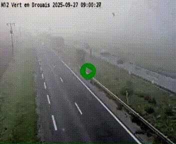 <h2>Webcam à hauteur de Vert-en-Drouais sur la N12, en périphérie de Dreux. Vue orientée vers Alençon</h2>