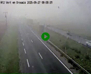 <h2>Webcam à hauteur de Vert-en-Drouais sur la N12, en périphérie de Dreux. Vue orientée vers Alençon</h2>