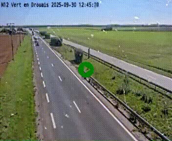 <h2>Webcam à hauteur de Vert-en-Drouais sur la N12, en périphérie de Dreux. Vue orientée vers Alençon</h2>