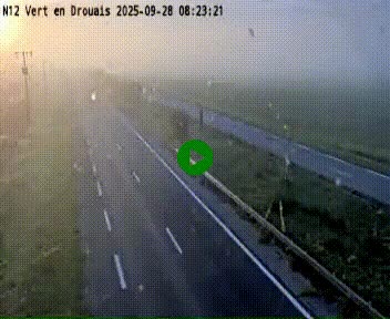 <h2>Webcam à hauteur de Vert-en-Drouais sur la N12, en périphérie de Dreux. Vue orientée vers Alençon</h2>