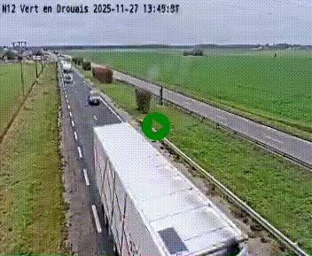 <h2>Webcam à hauteur de Vert-en-Drouais sur la N12, en périphérie de Dreux. Vue orientée vers Alençon</h2>