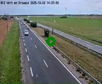 <h2>Webcam à hauteur de Vert-en-Drouais sur la N12, en périphérie de Dreux. Vue orientée vers Alençon</h2>