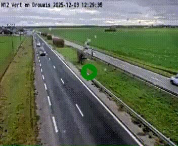 <h2>Webcam à hauteur de Vert-en-Drouais sur la N12, en périphérie de Dreux. Vue orientée vers Alençon</h2>