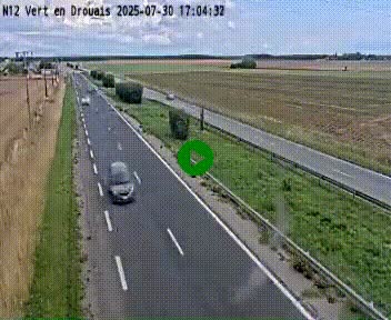 <h2>Webcam à hauteur de Vert-en-Drouais sur la N12, en périphérie de Dreux. Vue orientée vers Alençon</h2>