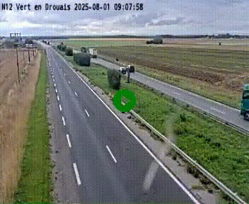 <h2>Webcam à hauteur de Vert-en-Drouais sur la N12, en périphérie de Dreux. Vue orientée vers Alençon</h2>
