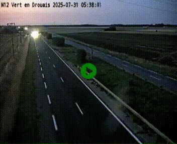 <h2>Webcam à hauteur de Vert-en-Drouais sur la N12, en périphérie de Dreux. Vue orientée vers Alençon</h2>