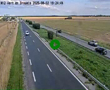 <h2>Webcam à hauteur de Vert-en-Drouais sur la N12, en périphérie de Dreux. Vue orientée vers Alençon</h2>