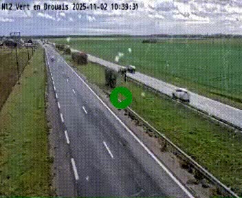<h2>Webcam à hauteur de Vert-en-Drouais sur la N12, en périphérie de Dreux. Vue orientée vers Alençon</h2>