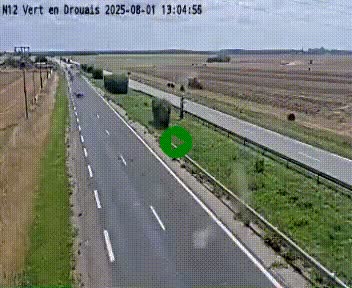 <h2>Webcam à hauteur de Vert-en-Drouais sur la N12, en périphérie de Dreux. Vue orientée vers Alençon</h2>