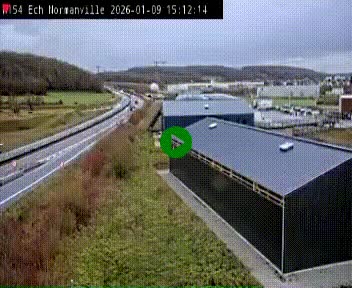 Webcam à hauteur du Leclerc Normanville sur la N154. Vue orientée vers Rouen