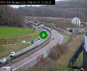 Webcam à hauteur du Leclerc Normanville sur la N154. Vue orientée vers Rouen