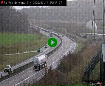 Webcam à hauteur du Leclerc Normanville sur la N154. Vue orientée vers Rouen