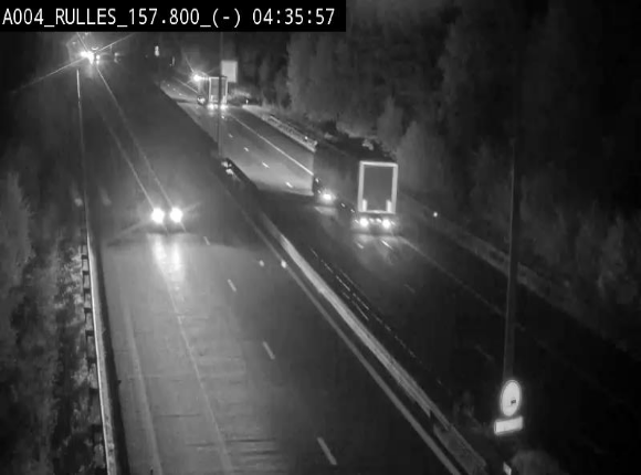 <h2>Webcam à Marbehan sur l'E411 à hauteur de la sortie 28a Rulles. Vue orientée vers Bruxelles</h2>