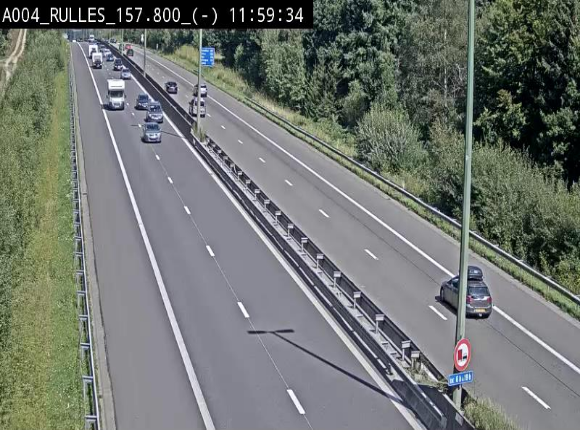 <h2>Webcam à Marbehan sur l'E411 à hauteur de la sortie 28a Rulles. Vue orientée vers Bruxelles</h2>