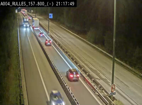 <h2>Webcam à Marbehan sur l'E411 à hauteur de la sortie 28a Rulles. Vue orientée vers Bruxelles</h2>